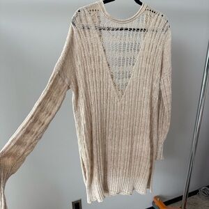 Free People Crochet Knit Sweater- Size M